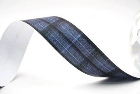 Elegantes Marineblau und Türkis Karoband_AI